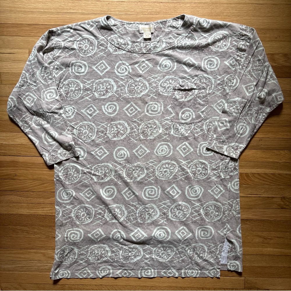 Vintage Victoria’s Secret Gold Label Sleep Shirt Tribal Print M/L Lagenlook Boho